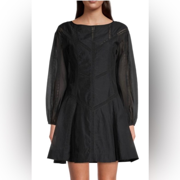 🆕Rebecca 🖤Taylor Black Long Sleeve
Cotton Organza Mini Dress Casual
Size XS - Picture 6 of 13